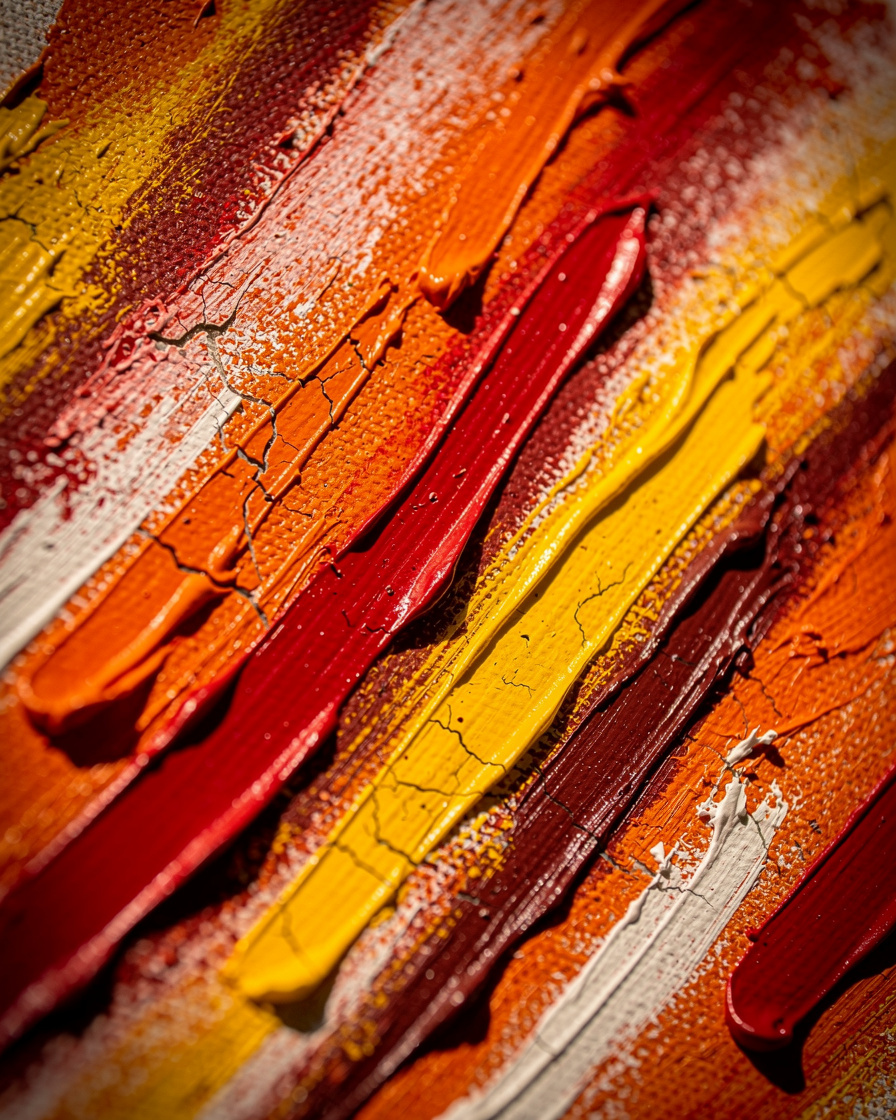 Colorful abstract painting with bold brush strokes
